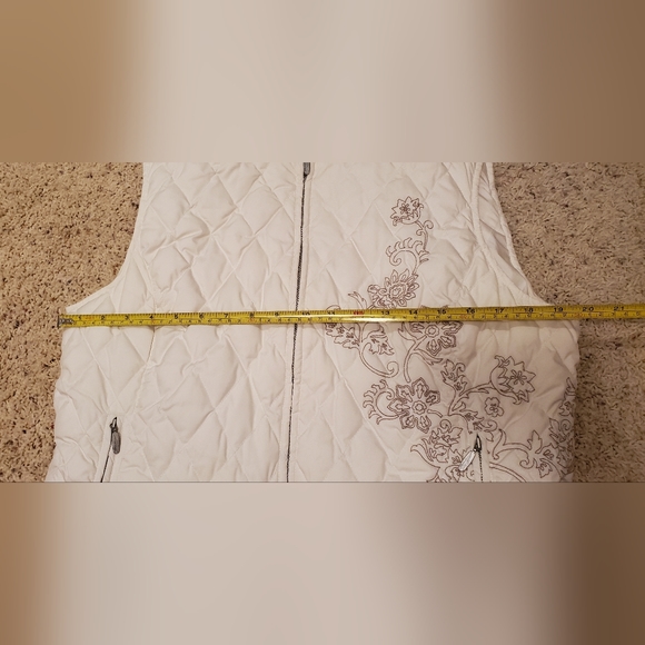 Eddie Bauer Quilted Down Vest Y2K Large Petite - Picture 6 of 8